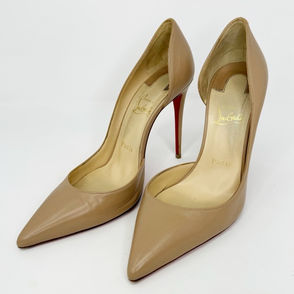 Christian Louboutin Iriza 100 mm Nappa Nude Size 38.5B - Picture 6 of 15